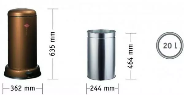 Wesco Baseboy 20 Liter Mit Dämpfer In Rot - Image 2