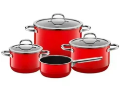 Silit Kochtopfset Passion Red Mit Stielkasserolle, 4-teilig