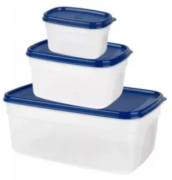 Emsa Frischhaltedosen Set Superline Eckig, 3-teilig