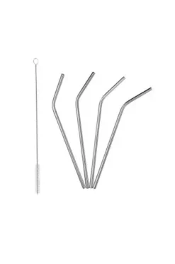 Lurch Trinkhalme Edelstahl, 4er Set