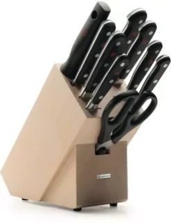 Wüsthof Classic Messerblock Aus Buche Natur Mit 9 Teilen