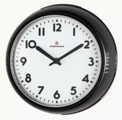 Zassenhaus Wanduhr Retro In Schwarz