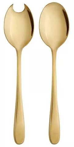 Erik Bagger Salatbesteck Encore, Vergoldet